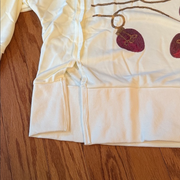 Christmas Sequin Holiday Lights Oversized Top - Picture 9 of 13